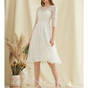 JJ’s House Sequins Scoop A-line Chiffon Lace Dresses #252033 US4